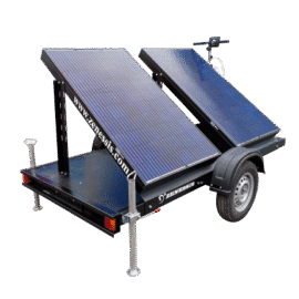 Mobile installation of solar panels with LED projectors ESE 2000 SOL